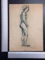 Beau dessin ancien Jean Terles nu féminin de profil encre sur papier 1930 - Miniature 5