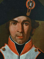 Ancien tableau portrait d'homme soldat bicorne Napoléon Ier Austerlitz Empire - Miniature 6