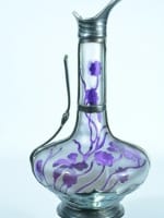 Carafe art nouveau décanteur Orivit Val Saint Lambert Gallé violet glass 1900 - Miniature 2