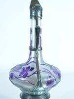 Carafe art nouveau décanteur Orivit Val Saint Lambert Gallé violet glass 1900 - Miniature 5