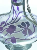 Carafe art nouveau décanteur Orivit Val Saint Lambert Gallé violet glass 1900 - Miniature 6