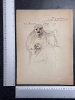 Beau dessin ancien Jean Terles diseuse bonne aventure cartomancienne magie 1930 - Miniature 5