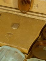 Ancien nécessaire voyage femme Morabito Paris cuir argent Puiforcat A.M 1930 - Miniature 4