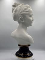Buste ancien porcelaine Limoges Camille Tharaud portrait jeune fille Houdon 40 cm - Miniature 5