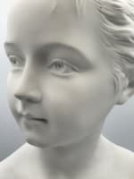 Buste ancien porcelaine Limoges Camille Tharaud portrait jeune fille Houdon 40 cm - Miniature 6