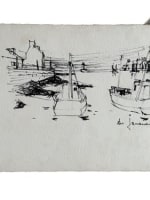 Ancien dessin encre marine port portrait colombe lettre Daniel Du Janerand - Miniature 3