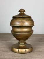 Boite ancienne d'autel votive 18e de communauté en bois sculpté doré couvent - Miniature 1