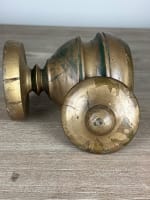 Boite ancienne d'autel votive 18e de communauté en bois sculpté doré couvent - Miniature 2