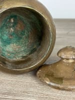 Boite ancienne d'autel votive 18e de communauté en bois sculpté doré couvent - Miniature 4