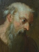 Rare tableau ancien portrait religieux flamand Pieter Snyers Saint Antoine Paul - Miniature 4