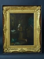 Rare tableau ancien portrait religieux flamand Pieter Snyers Saint Antoine Paul - Miniature 8