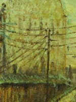 Tableau ancien vue de Granville post impressionniste église Saint-Paul Normandie - Miniature 7