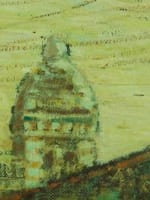 Tableau ancien vue de Granville post impressionniste église Saint-Paul Normandie - Miniature 9