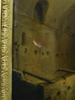 Tableau Marius Granet huile XIXe scène animée cellier portrait homme cadre - Miniature 6