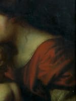 Tableau ancien portrait Madone Vierge à l'enfant XVIIe Michel Corneille HST - Miniature 6