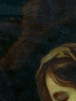 Tableau ancien portrait Madone Vierge à l'enfant XVIIe Michel Corneille HST - Miniature 9