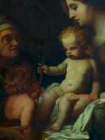 Tableau ancien portrait Madone Vierge à l'enfant XVIIe Michel Corneille HST - Miniature 11