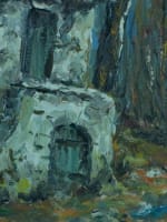 Tableau ancien paysage animé vieille maison en Sologne signé Raymond Besse HST - Miniature 8