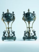 Philippe Thomire cassolettes vase antique bronze marbre femme aulos griffon - Miniature 2