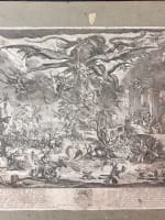 Ancienne gravure Jacques Callot la tentation de Saint Antoine dragon portrait - Miniature 4