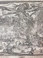 Ancienne gravure Jacques Callot la tentation de Saint Antoine dragon portrait - Miniature 9