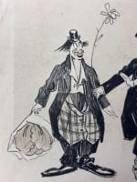 Ancienne lithographie Fernand Fernel cirque Fratellini clown frères Rivel 1900 - Miniature 2