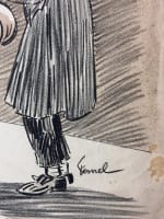 Ancienne lithographie Fernand Fernel préparations dans les coulisses cirque AN - Miniature 4