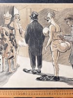 Ancienne lithographie Fernand Fernel préparations dans les coulisses cirque AN - Miniature 6