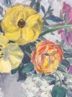 Tableau bouquet de fleurs peinture huile Hélène Rivière Toulouse Henri Martin - Miniature 9