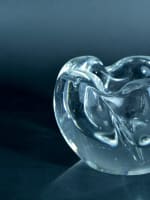 Rare cendrier boule cristal signé Daum 1950 déco design vintage ashtray Daum - Miniature 5