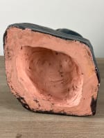 Ancienne sculpture le baiser l'étreinte portrait de couple enlacé signé XXe - Miniature 8