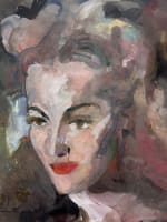 Dessin Christian Schmidt portrait jeune fille aquarelle succès Dieuzaide - Miniature 1