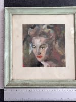 Dessin Christian Schmidt portrait jeune fille aquarelle succès Dieuzaide - Miniature 6