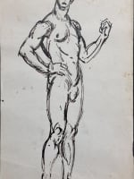 Dessin ancien portrait homme nu debout Jan Jacob Ten Kate II (1883-1969) - Miniature 5