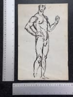 Dessin ancien portrait homme nu debout Jan Jacob Ten Kate II (1883-1969) - Miniature 6