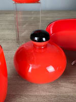 Ancienne garniture de toilette Art déco verre rouge Tango Powolny Loetz - Miniature 3