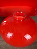 Ancienne garniture de toilette Art déco verre rouge Tango Powolny Loetz - Miniature 6