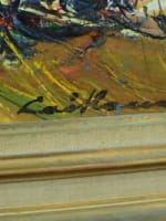 Ancien tableau expressionniste signé Rodolphe Caillaux portrait Les Scarabées - Miniature 6