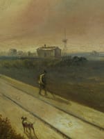 Tableau ancien marine Théodore Gudin paysage Nord pêcheur ciel orage cadre XIXe - Miniature 4