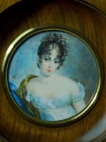 Tableau miniature ancien portrait de dame Récamier élégante Empire Vandevoorde - Miniature 2