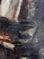 Ancien tableau portrait dame au piano salon Paul Dantin Juliette musique 1900 - Miniature 13