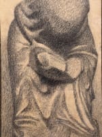 Ancien dessin portrait étude portrait figure Henri Rachou Toulouse Lautrec 1900 - Miniature 1