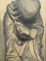 Ancien dessin portrait étude portrait figure Henri Rachou Toulouse Lautrec 1900 - Miniature 3