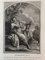 Belle gravure ancienne portrait apôtre Saint Jacques le mineur Boucher Jeaurat - Miniature 3