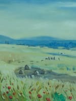 Tableau ancien orientaliste les moissons Algérie Mitidja Alger Andrée Connée - Miniature 4