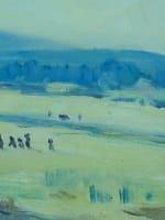 Tableau ancien orientaliste les moissons Algérie Mitidja Alger Andrée Connée - Miniature 6