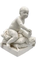 Ancienne statue porcelaine portrait d'enfant Boizot Sèvres Capo di Monte - Miniature 1