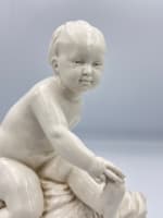 Ancienne statue porcelaine portrait d'enfant Boizot Sèvres Capo di Monte - Miniature 2