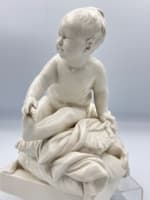 Ancienne statue porcelaine portrait d'enfant Boizot Sèvres Capo di Monte - Miniature 5