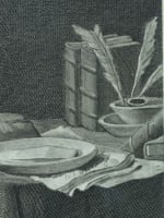 Grande gravure théâtre Molière comédie française Adrien Migneret cadre or rare - Miniature 6